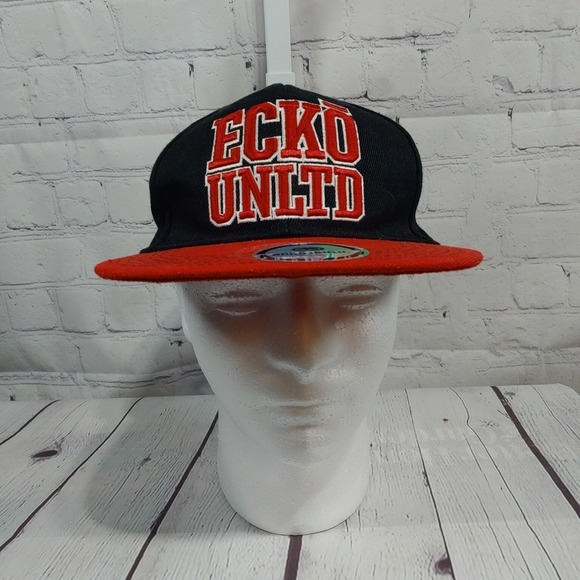 Flat Bill Other - Ecko Unltd Men's Flat Bill Adjustable Snap Back Baseball Hat Black &Red